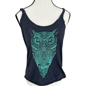 Women's Blue Owl Graphic Tank Top